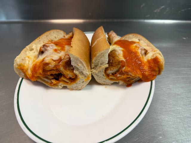 Chicken Parmigiana Hero.