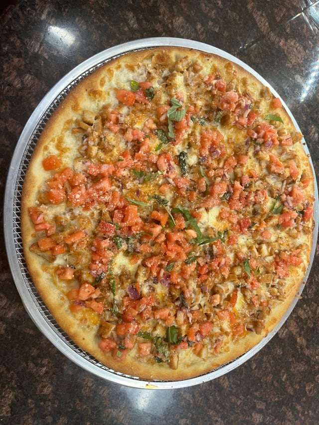 Chicken Bruschetta Pizza.